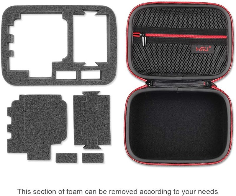 HSU Small Case for GoPro Hero 13/12/11/10/9/8/7/6/5 Black, Carrying Case for Action Cameras and GoPro Accessories(Small Size Red) - Image 5